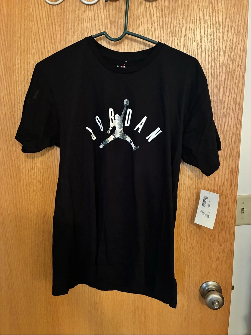 Jordan Black Short Sleeve Tee with Camo Jumpman